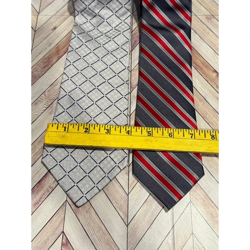 Lot Mens Neck Ties Neckties Jones NY Croft & Barrow‎ Red Blue